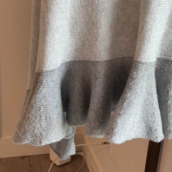 3/$35 Two-tone Gray Frilly Poncho - Picture 6 of 6